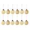 Hello Honey® 4" Embossed Glass Ball Ornament Set with Frosted Copper Finish
